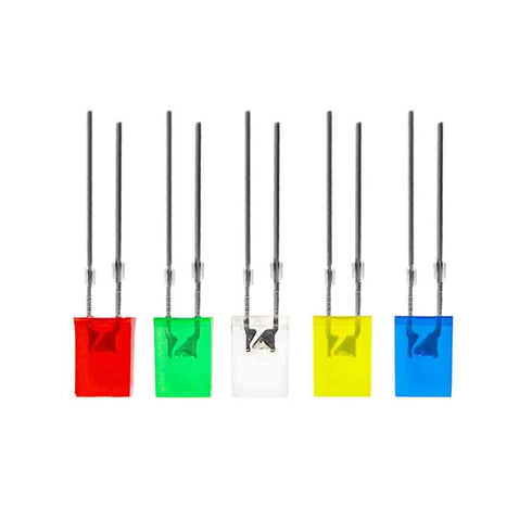 100Pcs 2x5x7 mm Diffused Len Square LED Kits, Diffused Square Led Diode, Blue-Blue Diffused Led Diode Len Lights