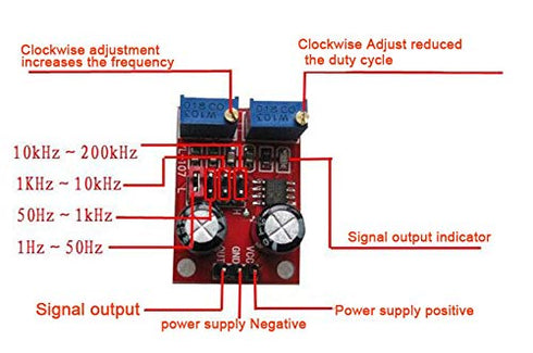 3PCS NE555 Duty Cycle Frequency Adjustable Square Wave Signal Generator Module Board