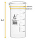 Beaker, 1000mL - Tall Form with Spout - White, 100mL Graduations - Borosilicate 3.3 Glass - Eisco Labs