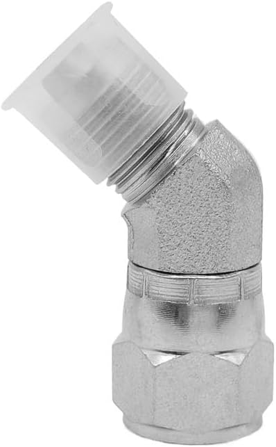 (2-PACK) 6502-05-05 Hydraulic Hose Adapter Fitting 5/16" Male JIC 37° Flare × 5/16" Female JIC 45° Elbow Connector