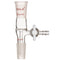 stonylab Borosilicate Glass Vacuum Flow Control Adapter with Standard 24/40 Joint and Side PTFE Stopcock