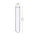 Glass Test Tubes, Pack of 100 Sturdy Round Bottom Clear Test Lab Tubes