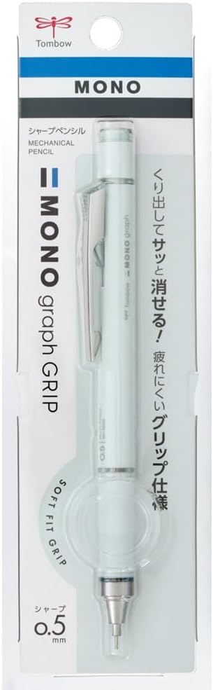 Tombow Monograph Grip Mechanical Pencil 0.5mm, Gray Color Blue DPA-151B