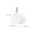 4pcs 1.5-inch White Plastic Furniture Casters with Brake, Universal Swivel Cart Wheels Replacement for Office Chairs