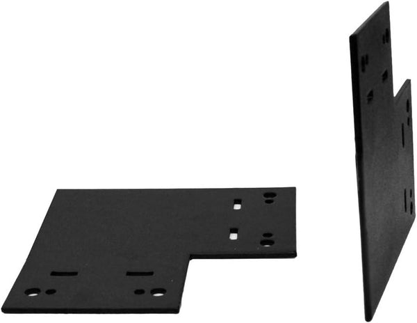 Ozco Building Products 56614 Flush Outside 90-Degree Plate Connector, Black (2 per Pack)