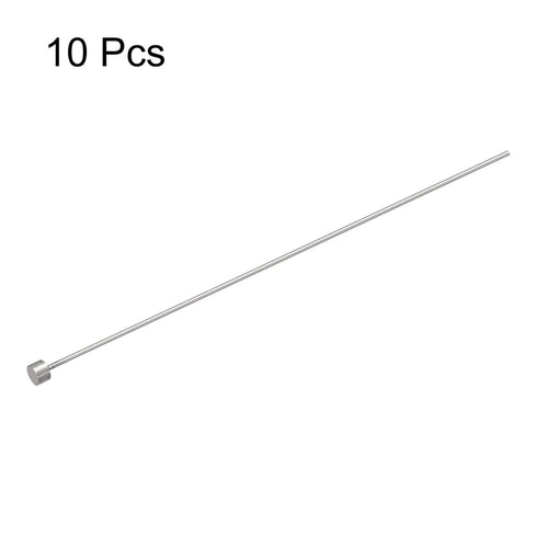 uxcell Straight Ejector Pins, 1.5mm (1/16") Dia. 65Mn Steel Round Tip Punch, 150mm (6") Long, 10Pcs