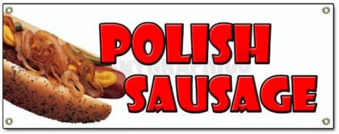 SignMission Polish Sausage Banner Sign Sandwich Concession Sign