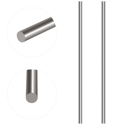 Glarks 2Pcs 5mm x 356mm Stainless Steel Solid Metal Round Rod for DIY RC Model Car, Helicopter, Airplane
