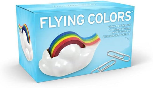 Cloud Tape Dispenser with Rainbow Masking Tape, Cute Non-Skid Base Holder for Gift Wrapping and Home Office