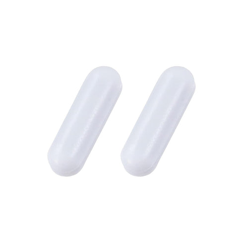 YOKIVE 2 Pcs Magnetic Stir Bar, PTFE Coated Cylinder Type Stirrer for Lab Liquid Solution Mixing (White, 0.79 x