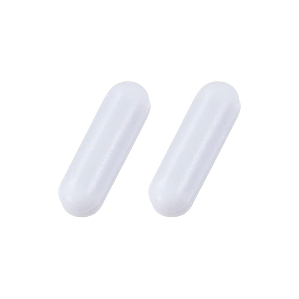 YOKIVE 2 Pcs Magnetic Stir Bar, PTFE Coated Cylinder Type Stirrer for Lab Liquid Solution Mixing (White, 0.79 x