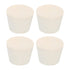 MECCANIXITY Rubber Tapered Plug, 32mm to 42mm Solid Test Tubes Bungs Stopper, White, 4 Pieces