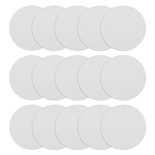 BCP 15PCS Strong Double Adhesive Silicone Sticker Pad for Wall Mount Suction Hook, 3 inch Round