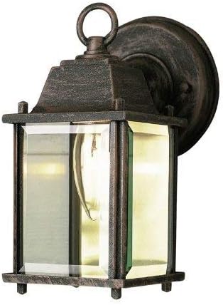 TRANS GLOBE 40455 8" Lighting BK Outdoor Patrician Wall Lantern, Black