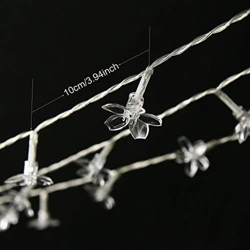 FULLBELL 33 100 LED Lights for Bedroom Flower String Lights Feets LED Memory String Lights Indoor Outdoor Fairy Lights