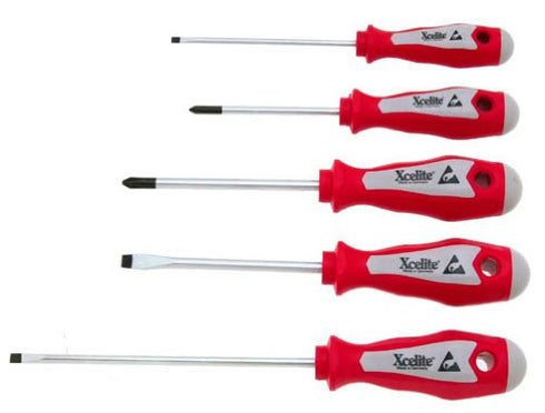 Xcelite XPE500 Electronic Screwdriver Set, 5-Piece with Ergonomic Handle