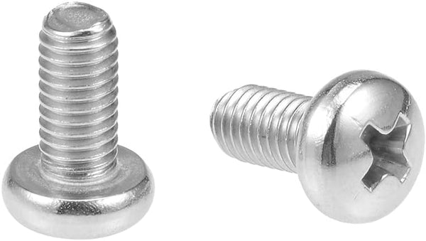 uxcell M5x10mm Machine Screws, Phillips Cross Pan Head Screw, 304 Stainless Steel Fasteners, 20Pcs