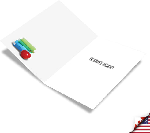 NobleWorks Funny Thank You Student Appreciation Notecard (1 Card) with 5 x 7 Inch Envelope - Notes for Teacher, Mentor,