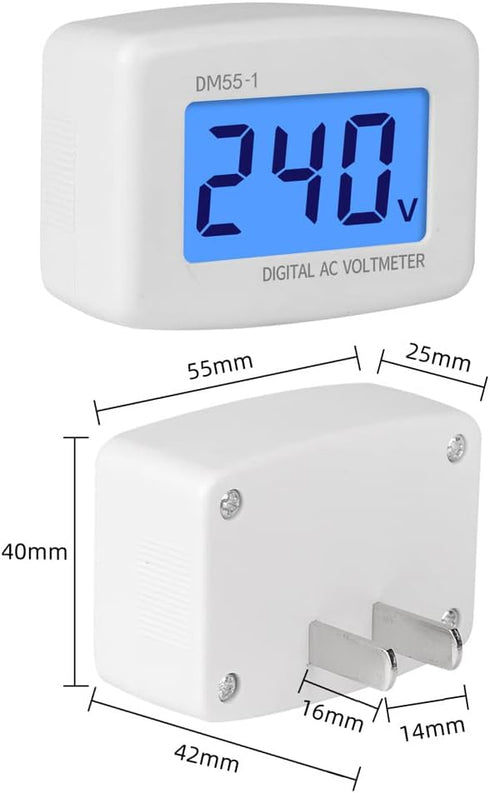 Diyeeni 1Pcs Plugin LCD Digital AC 80300V Voltmeter DM551 for Household Electrical Instruments Voltage Testers