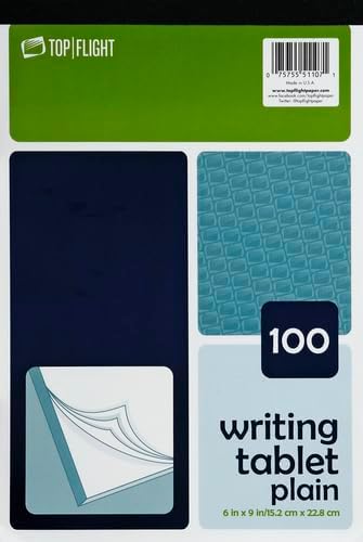 Top Flight Writing Tablet, Unruled, White, 100 Sheets, 4701024