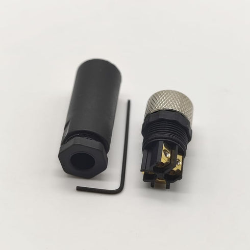 5Pcs M8 4 Pin Female Connector, Field Assembly Wireable Adapter, IP67 Waterproof for Electric Bicycles.