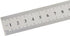 Silver Double-Sided Scale, Stainless Steel Straight Ruler, Measuring Tool for School Office Drafting Supplies