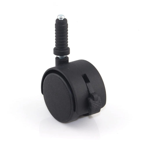 OSALADI 2set Swivel Casters, Durable 2 Inch Furniture Rolling Castors for Office Chair, Universal X38 Black