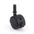 OSALADI 2set Swivel Casters, Durable 2 Inch Furniture Rolling Castors for Office Chair, Universal X38 Black