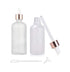 100ml/3.4oz Frosted Glass Dropper Bottles, 2 Pack Essential Oil and Perfume Sample Containers with Rose Gold Lids