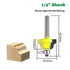 1/4 Inch Set 1/2" 3Pcs Shank Forming Roundover Beading Router Bit Includes Beading Bit, Double Roman Ogee Bit, Roman