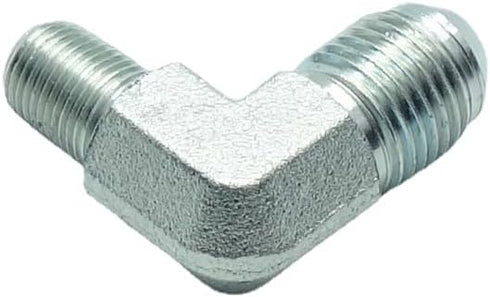 1 Piece 3/8" Male JIC (9/16"-18 Tpi) x 1/8" Male NPT Hydraulic Fitting 90° Elbow to 37° Flare Pipe Adapter