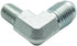 1 Piece 3/8" Male JIC (9/16"-18 Tpi) x 1/8" Male NPT Hydraulic Fitting 90° Elbow to 37° Flare Pipe Adapter