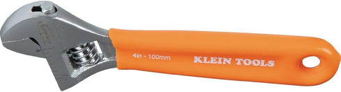 O5064 4-Inch Klein Tools Adjustable Wrench, Extra-Capacity Jaw, Forged Heat-Treated Alloy Steel, SAE, Metric Scales