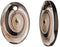 www.Beadingsupplys.com Spiral Design Black Base Oval Lampwork Glass Pendant 40x57mm
