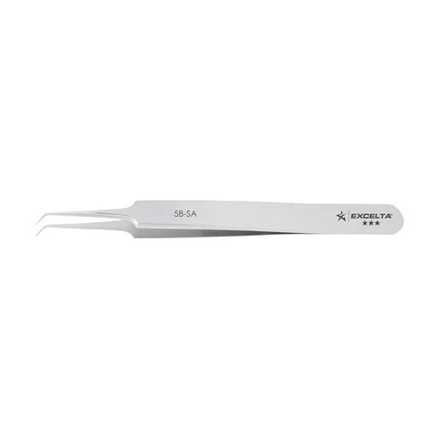 Excelta Tweezers - Anti-Magnetic Stainless Steel, Tapered Ultra-Fine Points for Microscopy Work