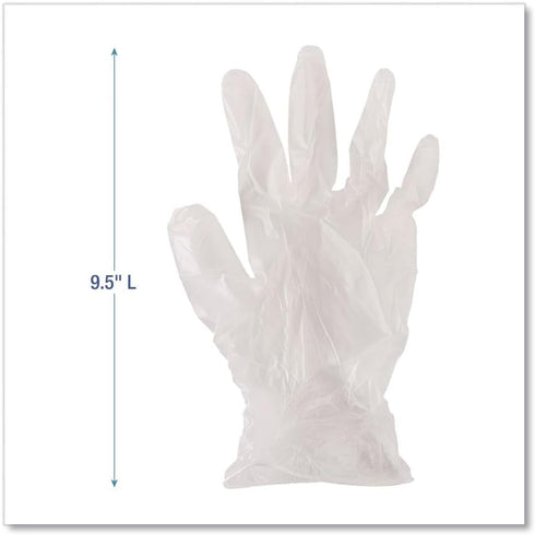 361SBX 3 3/5 100/Box Boardwalk Exam Vinyl Gloves, Powder/Latex-Free, mil, Clear, Small