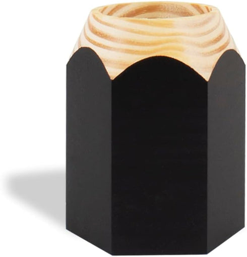 GEGUTON Pen Holder with Pencil Shape Design, Accessories Holders for Desk Organizers, Black