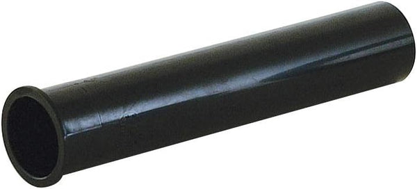 EZ-FLO 1-1/2 Inch x 8 Inch Flanged Tailpiece, Black Polypropylene for Tubular Drain Applications, 35327