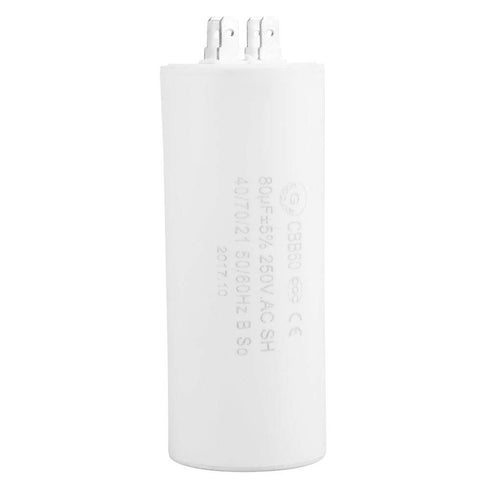 CBB60 Cylindrical Capacitor, 80uF 250V AC Motor Run Capacitor for Air Conditioner