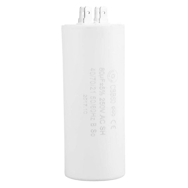 CBB60 Cylindrical Capacitor, 80uF 250V AC Motor Run Capacitor for Air Conditioner
