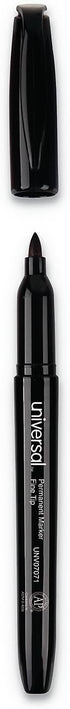 Universal UNV07071 Fine Bullet Tip Permanent Marker, Black, 1 Dozen