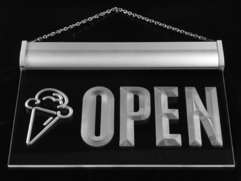 j817-b ADVPRO Open Ice-Cream Cafe Business New Neon Light Sign