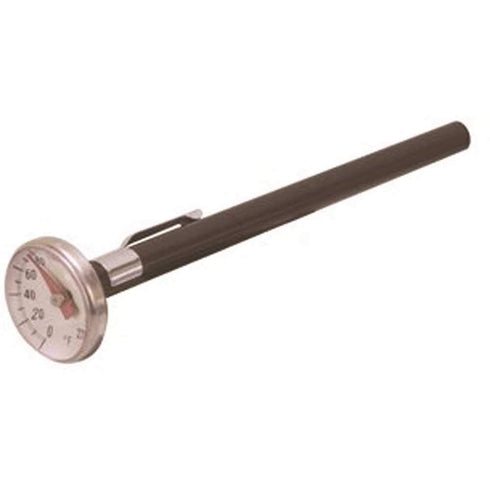 Supco ST02 Stainless Steel Pocket Dial Thermometer, 5" Stem, 1" Dial, 0 to 220 Degrees F