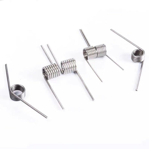 10 Pieces Torsion Spring, Stainless Steel Small Torsion Springs, 90° Deflection Compression Spring Kit for DIY