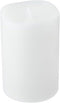 Mikasa LED Wax Pillar Candle, 4x6 Inch White Wavy Flameless Candle with