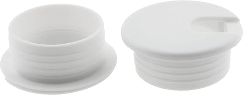 2PCS Desk Grommet, 1-1/2inch / 38mm Wire Cord Cable Hole Cover, Plastic Organizer for Office PC Desk, White