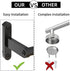 24 Inch Matte Black Towel Bar for Bathroom, Towel Racks for Bathroom Wall Stainless Steel, Heavy Duty Bathroom Towel Rod Wall Single Towel Bar by KLJKPA