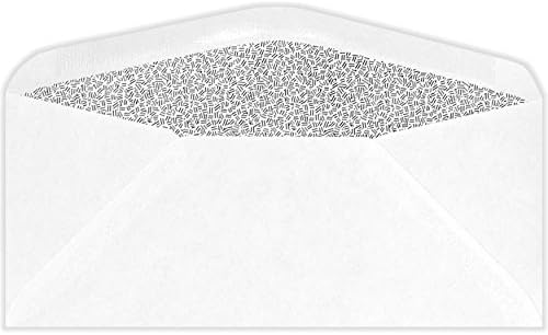 LUXPaper #9 Business Envelopes | 3 7/8" x 8 7/8" | Commercial Flap | Security Tint | White | 24lb. Text | 500 Qty