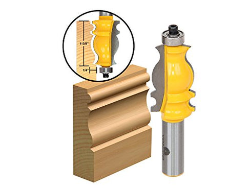 YONICO Architectural Molding Router Bit 1-5/8" CL - 1/4" CD - 1/2" Shank 16131