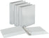 Cardinal 1.5 Inch 3 Ring Binder, Round Ring, White, 4 Pack, Holds 350 Sheets (79517)